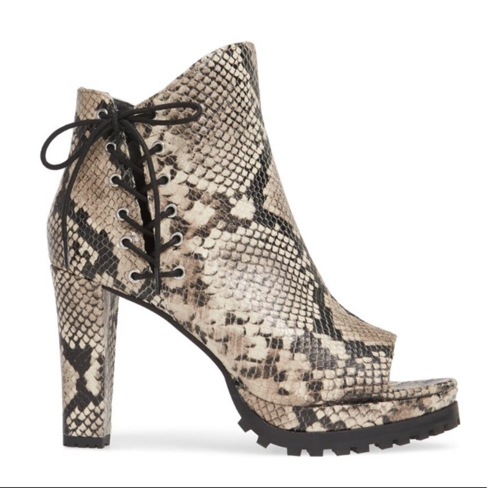 AllSaints Micaela LaceUp Platform Bootie Size 8.5/39 Like new